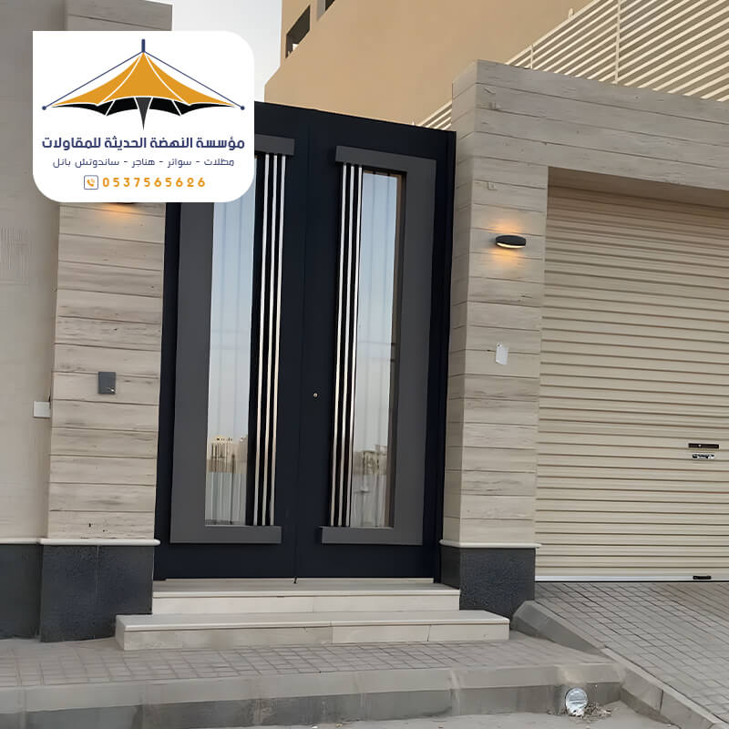 تركيب باب حديد جدة السعودية مؤسسة النهضة الحديثة